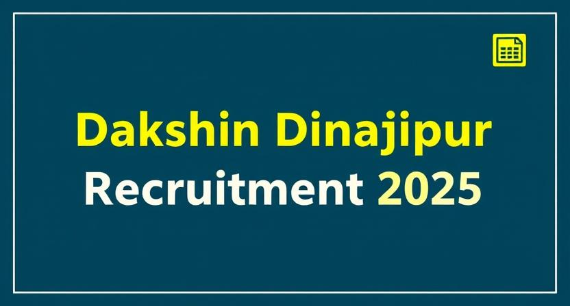 Dakshin Dinajpur DM Office Recruitment 2025, Apply Online for Various Posts