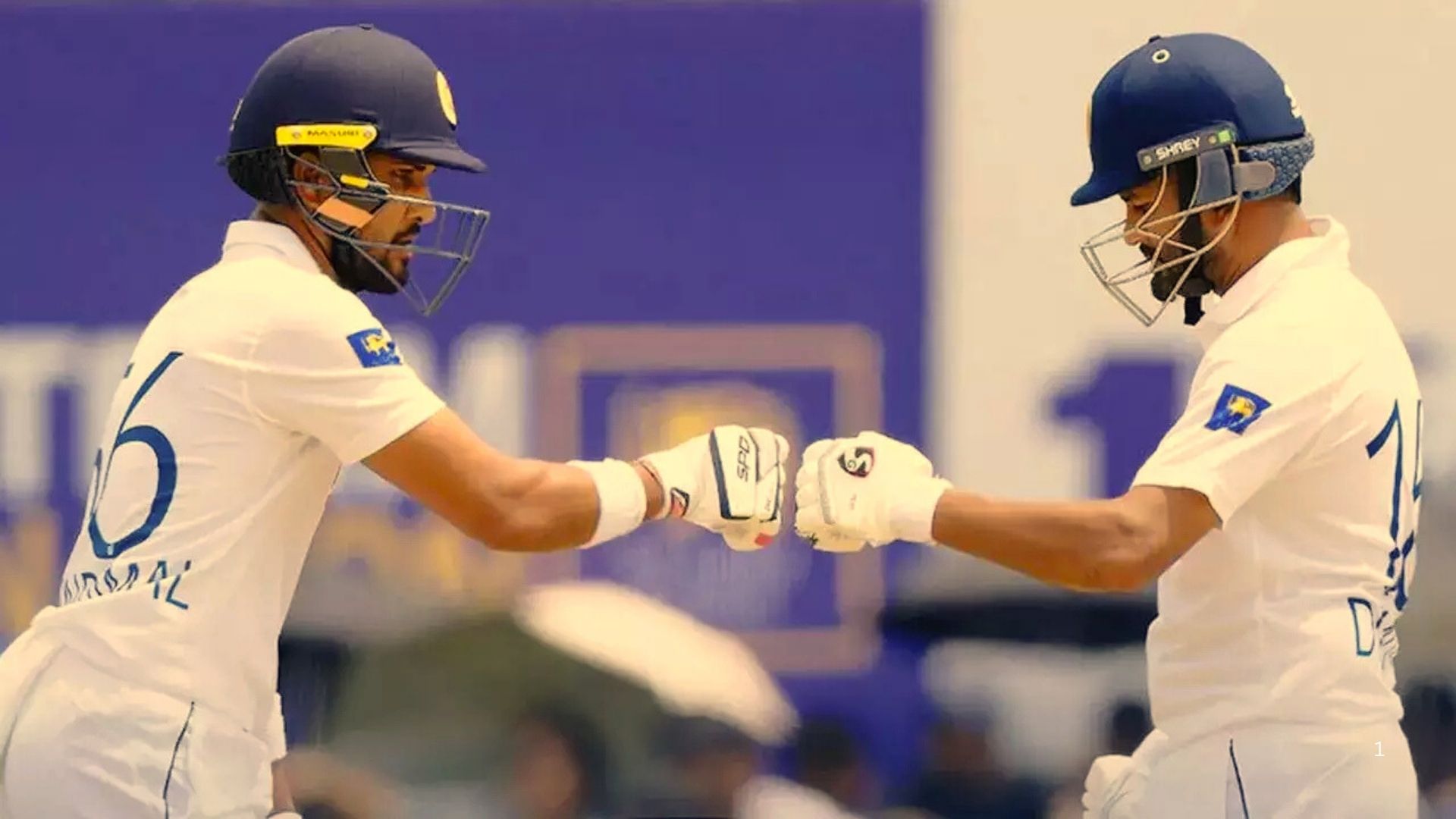 Dimuth Karunaratne walks out through a guard of honour during the Sri Lanka vs Australia 2nd Test in Galle, February 2025.